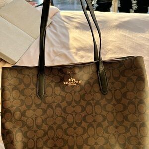Coach Brown Signature Tote Bag